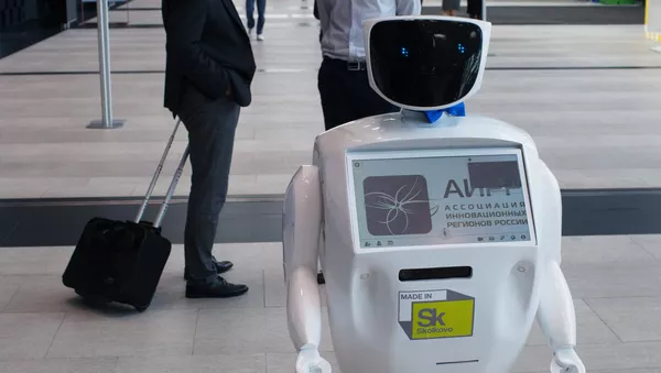 Robot Promobot en una exhibición (archivo)