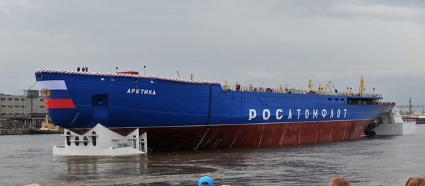 Спуск на воду головного атомного ледокола проекта Арктика в Санкт-Петербурге - Sputnik Mundo