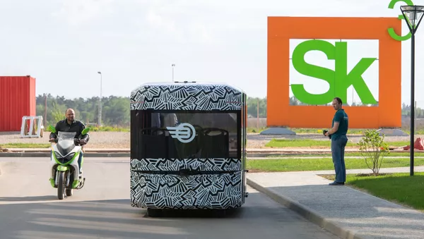 Volgabús, primer vehículo de transporte público no tripulado de Rusia - Sputnik Mundo