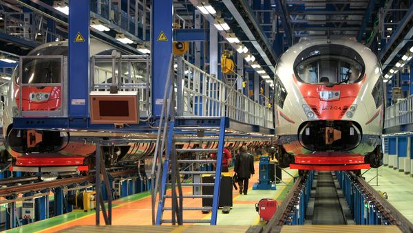 Base rusa equipada por Siemens para los trabajos de reparación de los trenes Sapsan. Base rusa equipada por Siemens para los trabajos de reparación de los trenes Sapsan. - Sputnik Mundo