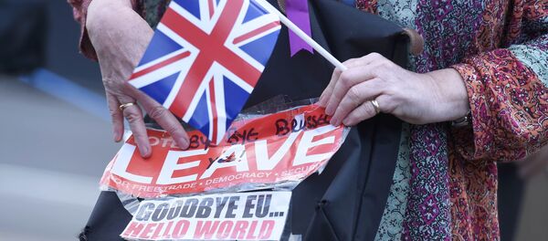 Un partidario del Brexit en Londres - Sputnik Mundo