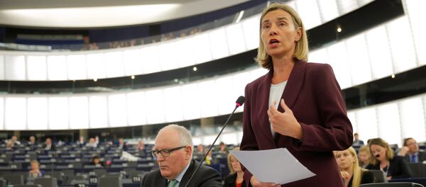 Federica Mogherini, la máxima responsable de Política Exterior de la UE - Sputnik Mundo