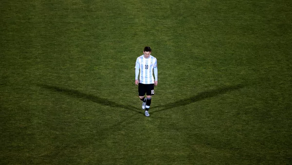 Lionel Messi después de la final de la Copa América - Sputnik Mundo