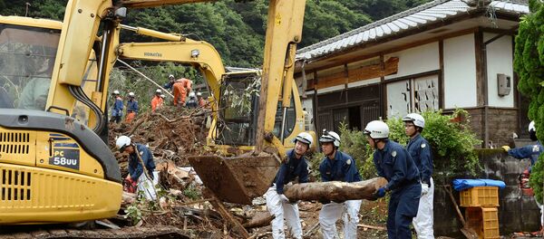 Las consecuencias de las lluvias en la prefectura nipona de Kumamoto Las consecuencias de las lluvias en la prefectura nipona de Kumamoto - Sputnik Mundo