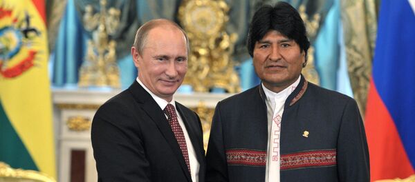 Presidente de Rusia, Vladímir Putin y presidente de Bolivia, Evo Morales (archivo) - Sputnik Mundo