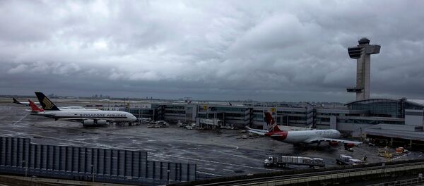 A general view of the international arrival terminal at JFK airport in New York - Sputnik Mundo