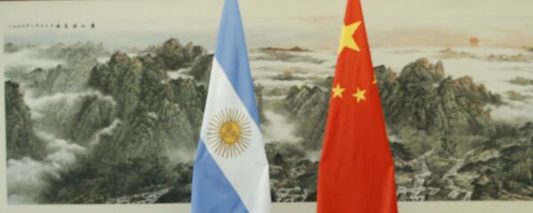 Banderas de Argentina y China - Sputnik Mundo