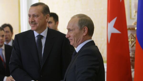 Presidente de Rusia, Vladímir Putin y presidente de Turquía, Recep Tayyip Erdogan (archivo) - Sputnik Mundo