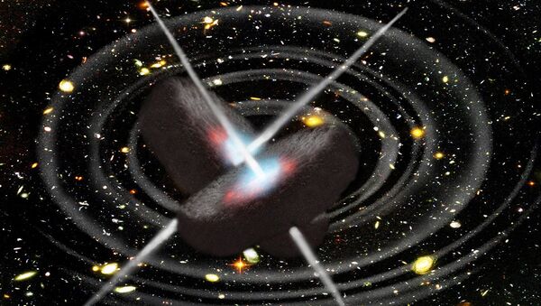 Colisión de dos agujeros negros y ondas gravitacionales - Sputnik Mundo