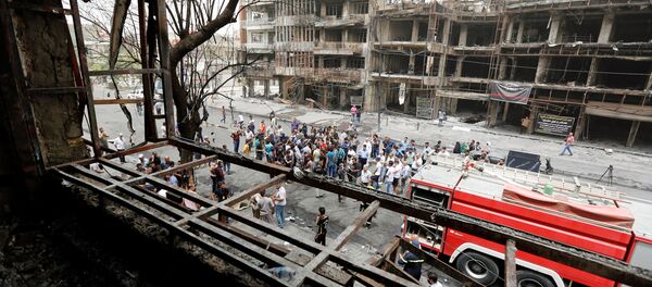 El lugar del atentado terrorista en Bagdad, Irak - Sputnik Mundo