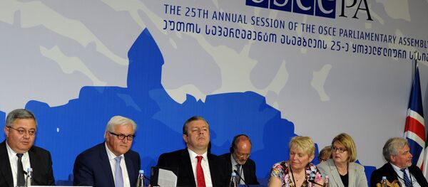 La sesión de la Asamblea Parlamentaria de la OSCE en Tiflis, Georgia La sesión de la Asamblea Parlamentaria de la OSCE en Tiflis, Georgia - Sputnik Mundo