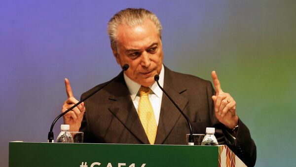 Michel Temer, presidente de Brasil (archivo) - Sputnik Mundo