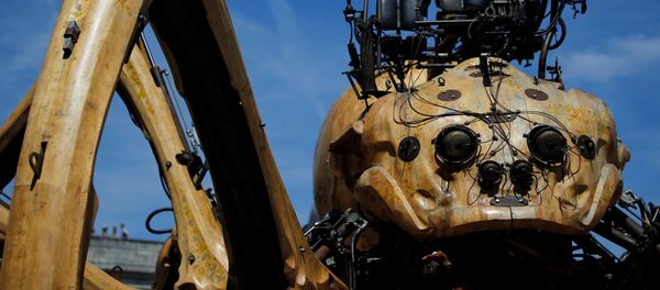 The giant mechanical spider Kumo Ni created by La Machine production company is seen during its presentation in Nantes - Sputnik Mundo