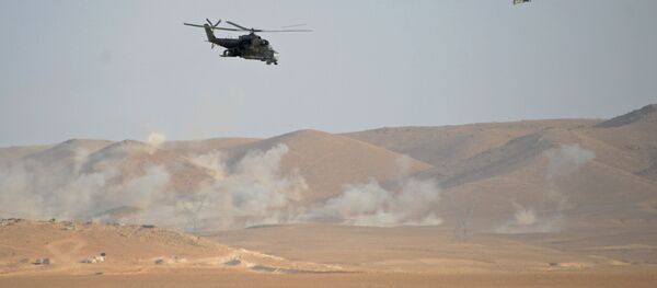 Helicópteros Mi-24 cerca de Palmira - Sputnik Mundo