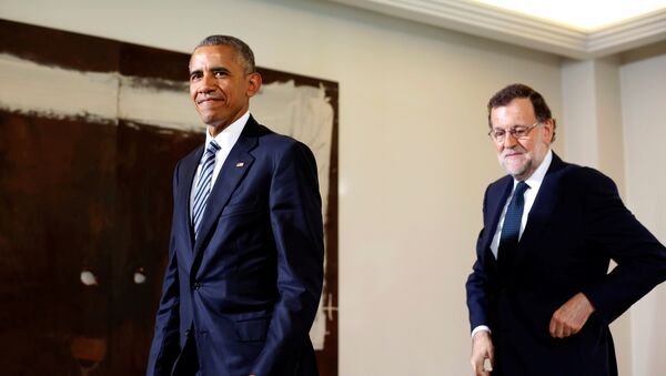 Barack Obama y Mariano Rajoy - Sputnik Mundo