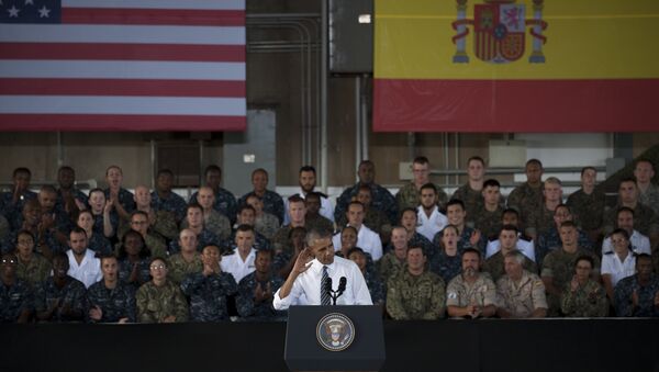 Barack Obama en la base de Rota, España - Sputnik Mundo