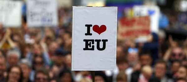 Los partidarios de la permanencia del Reino Unido en la UE (archivo) Los partidarios de la permanencia del Reino Unido en la UE (archivo) - Sputnik Mundo