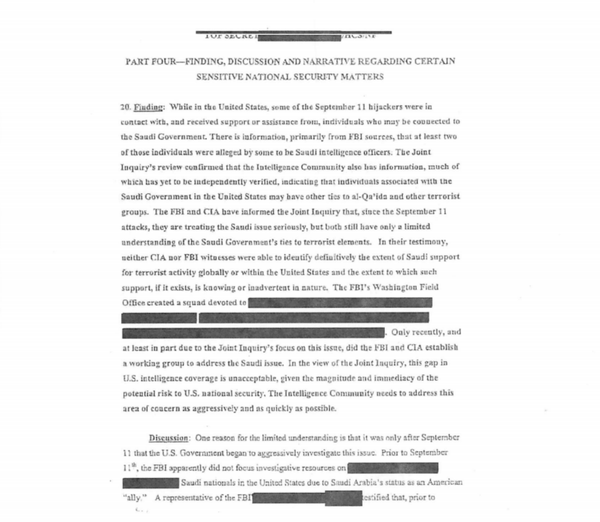 La primera página de la parte desclasificada del informe La primera página de la parte desclasificada del informe - Sputnik Mundo