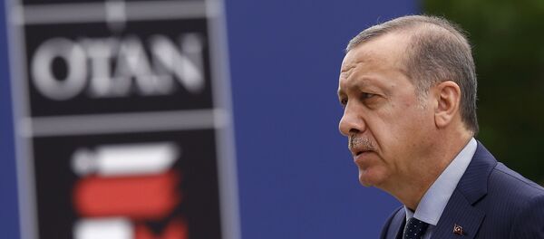 Tayyip Erdogan, presidente turco, en la cumbre de la OTAN en Varsovia - Sputnik Mundo