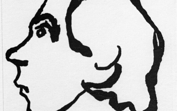 Retrato de Velimir Jlébnikov hecho por Vladímir Mayakovski - Sputnik Mundo