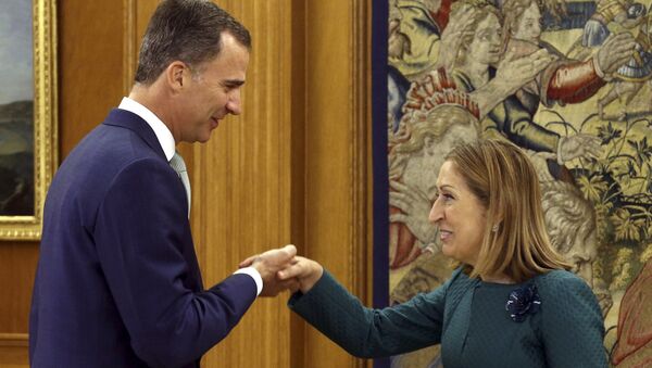 El monarca Felipe VI recibe a la presidenta del Congreso de los Diputados, la conservadora Ana Pastor - Sputnik Mundo