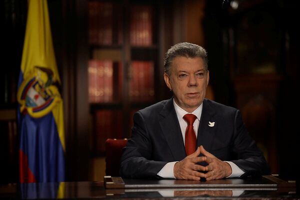 Juan Manuel Santos, presidente de Colombia - Sputnik Mundo