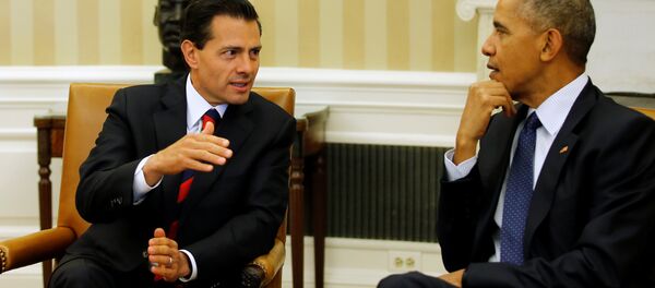 Presidente de México, Enrique Peña Nieto, y presidente de EEUU, Barack Obama - Sputnik Mundo