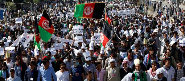 La manifestación de los chiíes jazaras antes del ataque suicida - Sputnik Mundo