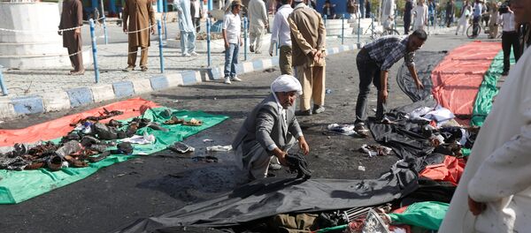 Víctimas del atentado en Kabul, Afghanistan, 23 de julio de 2016 - Sputnik Mundo