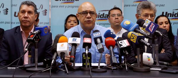 Henri Falcon, Jesús Torrealba y Henry Ramos Allup - Sputnik Mundo