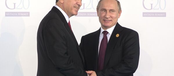 Presidente de Rusia, Vladímir Putin y presidente de Turquía, Recep Tayyip Erdogan (archivo) - Sputnik Mundo
