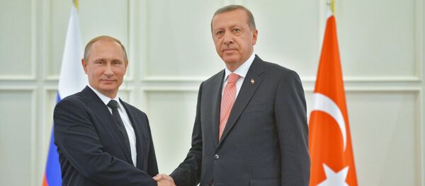 Presidente de Rusia, Vladímir Putin y presidente de Turquía, Recep Tayyip Erdogan (archivo) - Sputnik Mundo