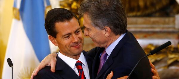 Presidente de México, Enrique Peña Nieto, y presidente de Argentina, Mauricio Macri - Sputnik Mundo