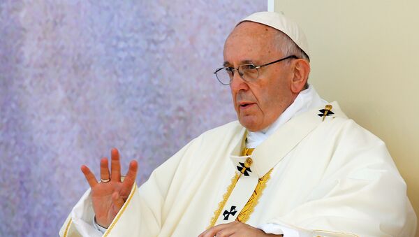 Papa Francisco durante la misa final de la JMJ, en Cracovia, Polonia - Sputnik Mundo