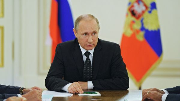 Presidente ruso, Vladímir Putin, en la reunión con el Consejo de Seguridad nacional Presidente ruso, Vladímir Putin, en la reunión con el Consejo de Seguridad nacional - Sputnik Mundo