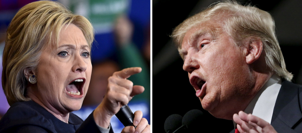 Candidata del Partido Democrata, Hillary Clinton y candidato del Partido Republicano, Donald Trump - Sputnik Mundo