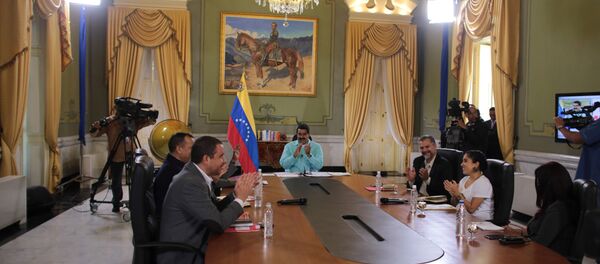 Nicolás Maduro, presidente de Venezuela, durante la reunión  de cancilleres de Colombia y Venezuela - Sputnik Mundo