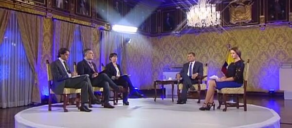 La entrevista de Rafael Correa La entrevista de Rafael Correa - Sputnik Mundo
