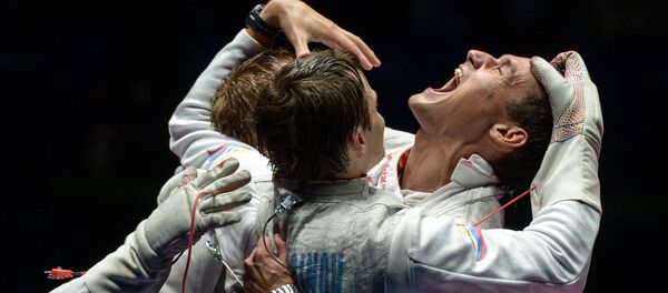 La selección masculina rusa de esgrima - Sputnik Mundo