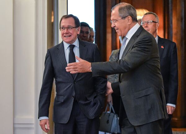 Ministro ruso de Relaciones Exteriores, Serguéi Lavrov, y su homólogo de Nueva Zelanda, Murray McCully Ministro ruso de Relaciones Exteriores, Serguéi Lavrov, y su homólogo de Nueva Zelanda, Murray McCully - Sputnik Mundo