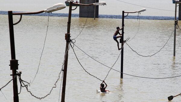 La inundación en India - Sputnik Mundo