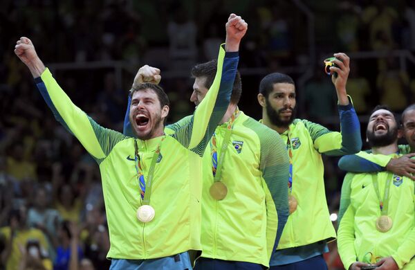 El equipo de voleibol de Brasil - Sputnik Mundo