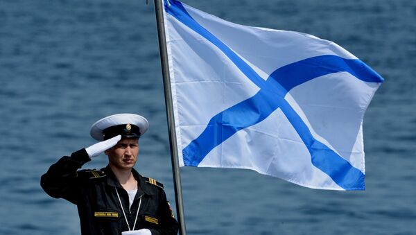 Cruz de San Andrés, bandera de la Armada de Rusia - Sputnik Mundo