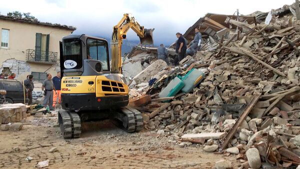 Las consecuencias del terremoto en Italia Las consecuencias del terremoto en Italia - Sputnik Mundo