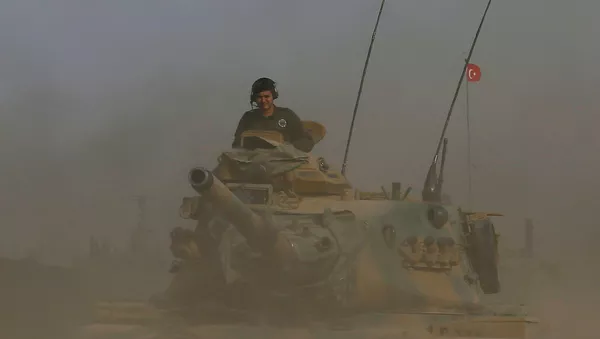 Un tanque turco en Siria - Sputnik Mundo