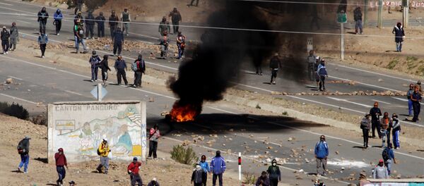 Protesta de mineros en Bolivia - Sputnik Mundo