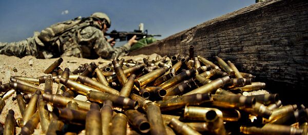 Soldado del Ejército de EEUU entrenando en Fort Riley, Kansas. 26 de Julio de 2011 - Sputnik Mundo