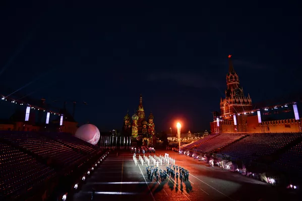 Ensayo final de la apertura del festival Spasskaya Bashnia Ensayo final de la apertura del festival Spasskaya Bashnia - Sputnik Mundo