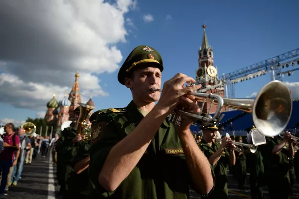 Ensayo final de la apertura del festival Spasskaya Bashnia Ensayo final de la apertura del festival Spasskaya Bashnia - Sputnik Mundo