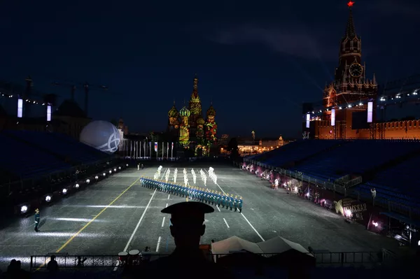 Ensayo final de la apertura del festival Spasskaya Bashnia Ensayo final de la apertura del festival Spasskaya Bashnia - Sputnik Mundo